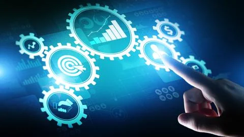 Business process management, automation workflow, document validation, connected Stock Photos