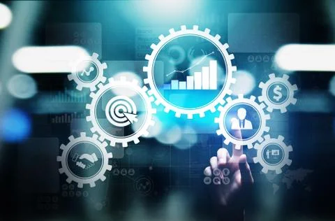 Business process management, automation workflow, document validation, connected Foto stock