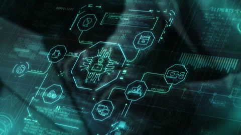Business process management diagram using modern technologies Stock Footage 327843087