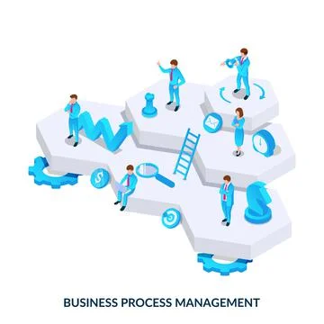 Business process management. Stock Illustration