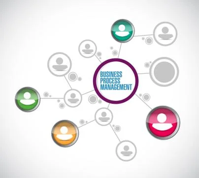 Business process management network イラスト素材