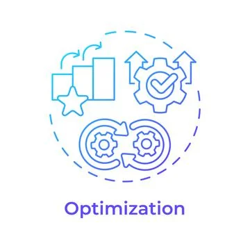 Business process management optimization blue gradient concept icon イラスト素材