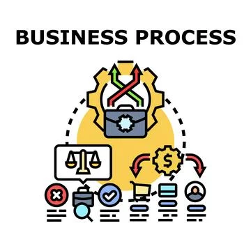 Business process management system strategy development イラスト素材
