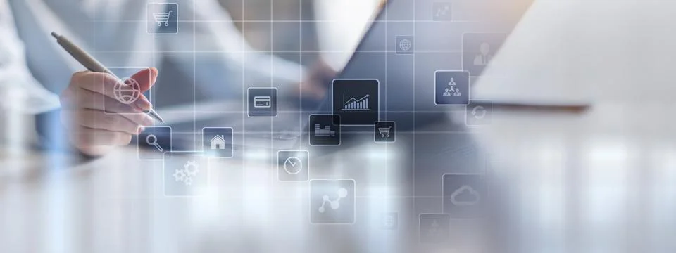 Business Process Optimization and Digital Transformation: Automation and Co.. Stock Photos