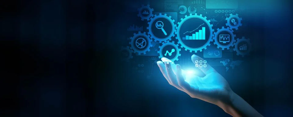 Business Process Optimization and Performance Enhancement Through Data Analys Stock Photos