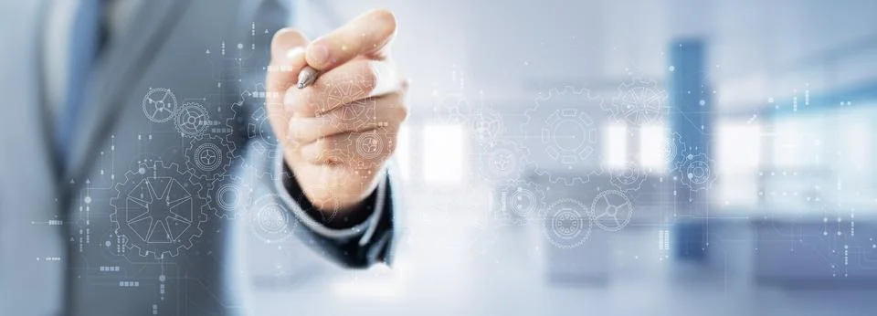 Business Process Optimization and Workflow Automation. Stock Photos