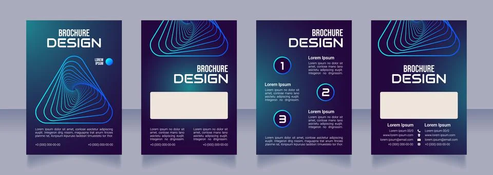 Business process optimization blank brochure design Stock Illustration