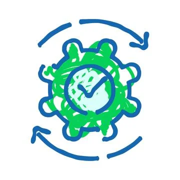 Business process optimization cycle icon concept Stock Illustration