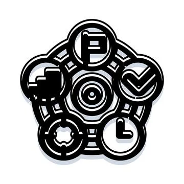 Business process optimization workflow and strategy planning Illustrazione stock