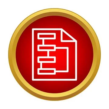 Business process or data flow outline on a document icon 스톡 일러스트