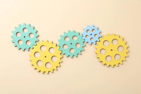 Business process organization and optimization. Scheme with colorful figure.. Stock Photos