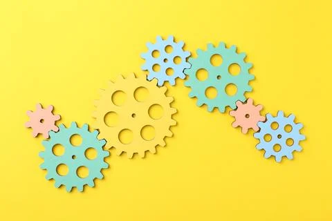 Business process organization and optimization. Scheme with colorful figure.. 스톡 사진