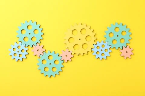 Business process organization and optimization. Scheme with colorful figure.. Stock Photos