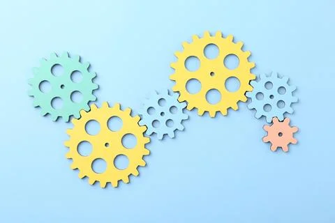 Business process organization and optimization. Scheme with colorful figure.. Stock Photos