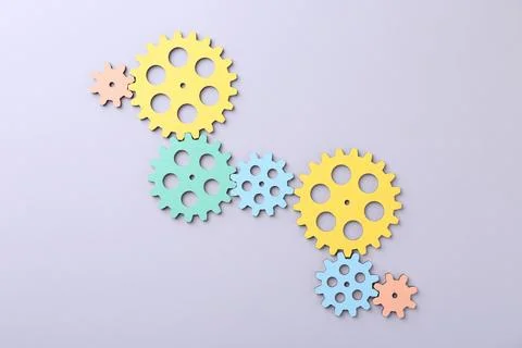 Business process organization and optimization. Scheme with colorful figure.. Stock Photos
