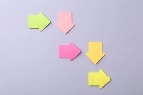 Business process organization and optimization. Scheme with arrow shaped pa.. 스톡 사진