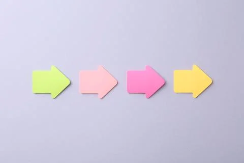 Business process organization and optimization. Scheme with arrow shaped pa.. Stock Photos
