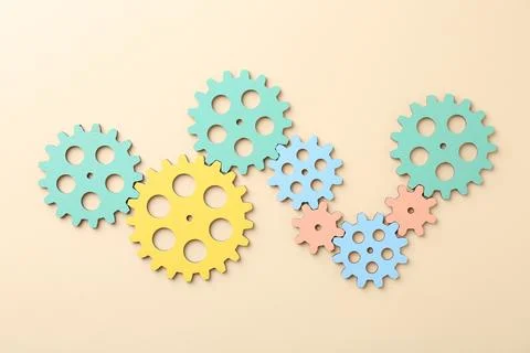 Business process organization and optimization. Scheme with colorful figure.. Stock Photos