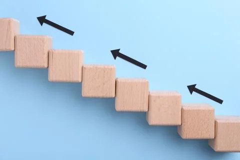 Business process organization and optimization. Scheme with wooden figures .. Stock Photos