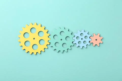 Business process organization and optimization. Scheme with colorful figure.. Stock Photos