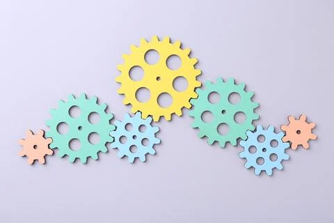 Business process organization and optimization. Scheme with colorful figure.. Stock Photos
