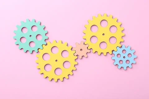 Business process organization and optimization. Scheme with colorful figure.. Stock Photos