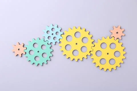 Business process organization and optimization. Scheme with colorful figure.. 스톡 사진