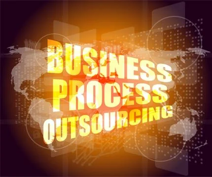 Business process outsourcing interface hi technology Stock Illustration