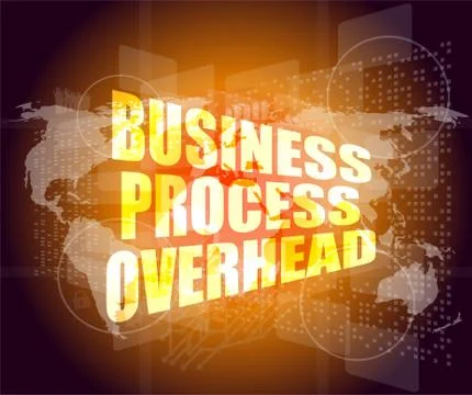 Business process overhead interface hi technology Stock Illustration