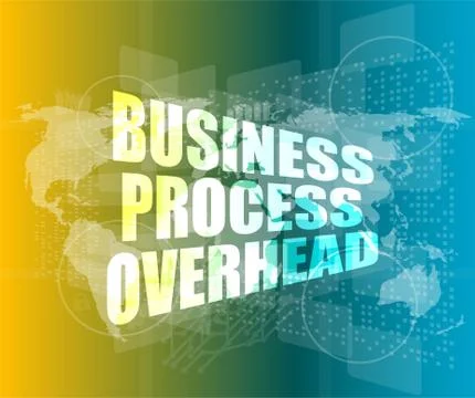 Business process overhead interface hi technology 스톡 일러스트