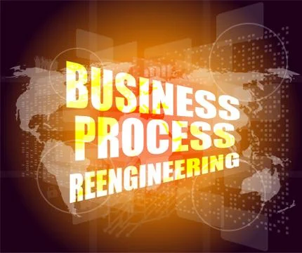 Business process reengineering interface hi technology 스톡 일러스트