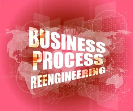 Business process reengineering interface hi technology 스톡 일러스트