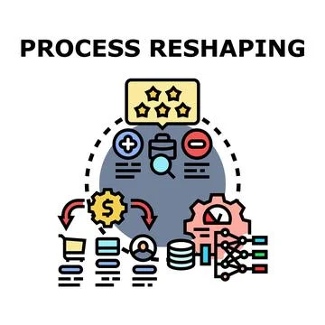 Business process reshaping concept improving customer experience Stock Illustration