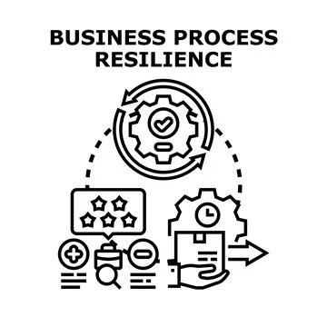 Business process resilience and lifecycle management concept Stock Illustration