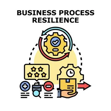 Business process resilience and lifecycle management concept Ilustração Stock