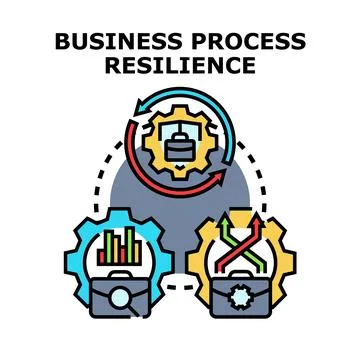 Business process resilience strategy for data management Stock Illustration