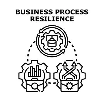 Business process resilience strategy for data management Stock Illustration