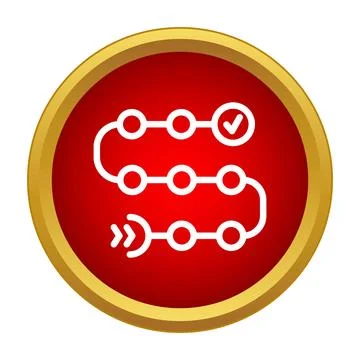 Business process roadmap planning achieving success icon Illustrazione stock
