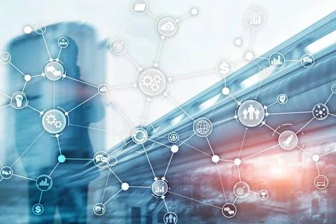 Business process structure industrial workflow diagram automation innovati... Stock Photos