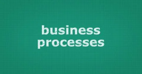BUSINESS PROCESS text on board Illustrazione stock