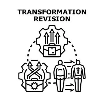 Business process transformation and personal health revision concept Stock Illustration
