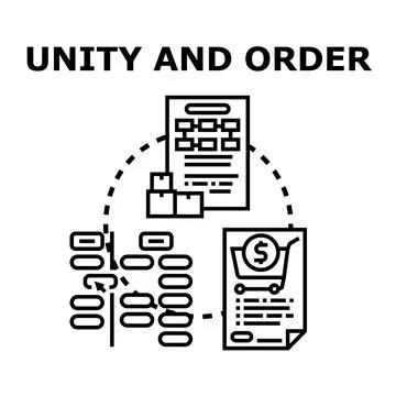 Business process unifying order fulfillment and workflow management Stock Illustration