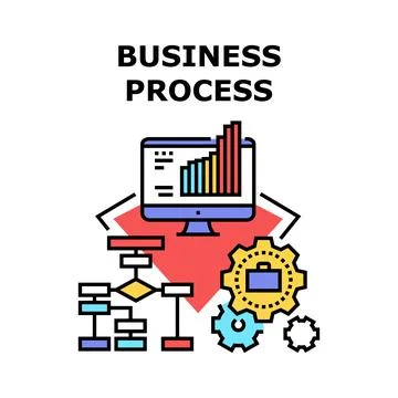 Business Process Vector Concept Color Illustration Stock Illustration