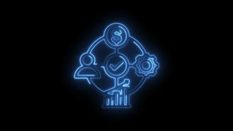 Business process workflow management success strategy with financial growth and Stock Footage 333957529