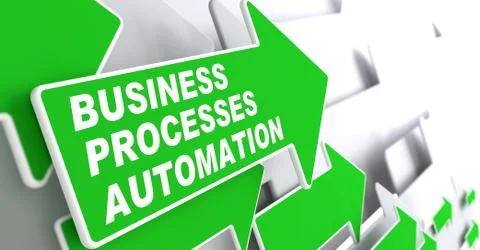 Business Processes Automation Concept. 库存插图