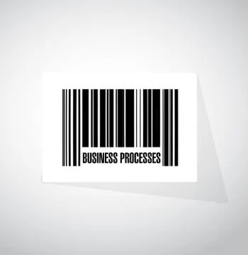 Business processes barcode sign concept Stock-Illustration
