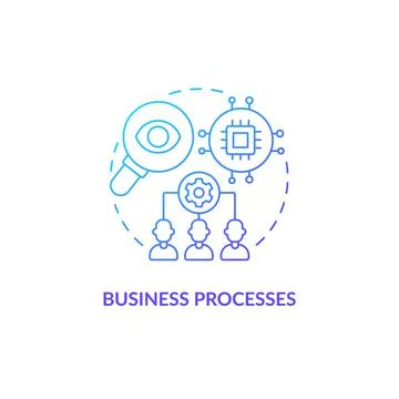 Business processes blue gradient concept icon イラスト素材