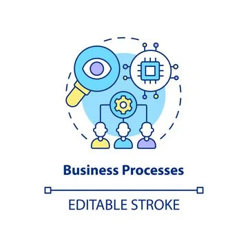 Business processes concept icon 스톡 일러스트