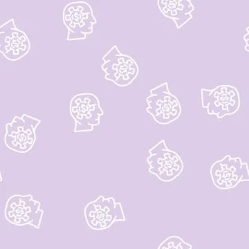 Business processes in head line vector seamless pattern イラスト素材