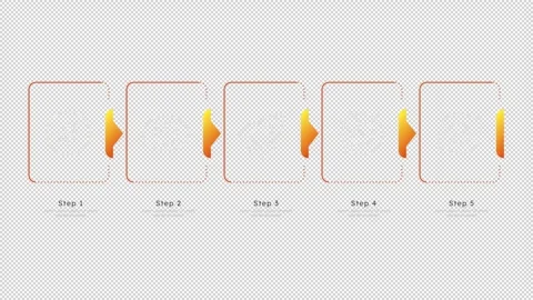 Business processes improvement infographic 5 steps template animation Stock Footage 333751322